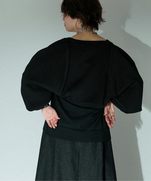 Ezick(エジック)の「Bolero layered style カーディガン(カーディガン/ボレロ・レディース・ブラック/ピンク/ホワイト・FREE)」の15枚目の写真