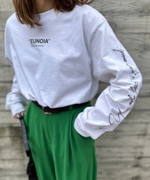 mi via loca | GILDAN 袖ロゴプリントロングスリーブTシャツ 【MVL003】(Tシャツ/カットソー)