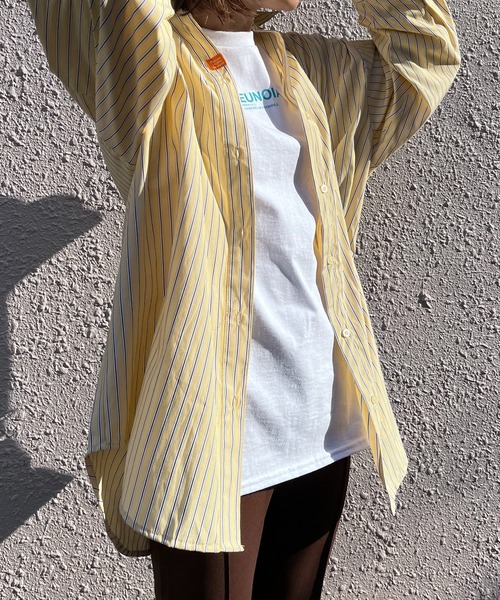 mi via loca（ミヴィアロカ）の「GILDAN 袖ロゴプリントロングスリーブTシャツ 【MVL003 ※2A】（Tシャツ/カットソー・レディース・ブラック/ホワイト×ブラック/ホワイト系その他/ベージュ・MEDIUM/X-LARGE）」の17枚目の写真