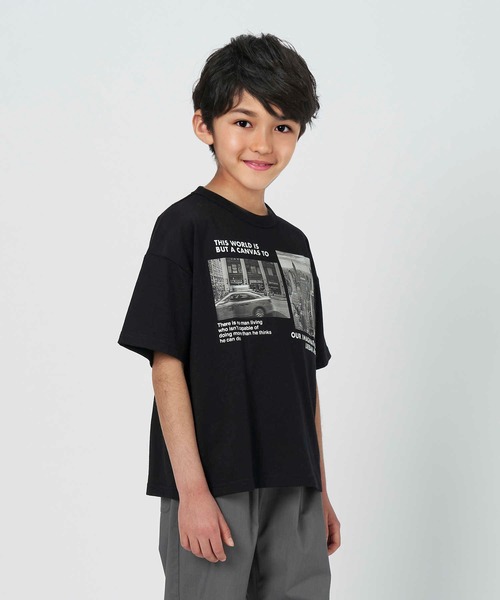 MPS(エムピーエス)の「【MPS】吸水速乾フォトプリントT(Tシャツ/カットソー・キッズ・カーキブラウン/ブラック・150/140/160/120/130/105)」の2枚目の写真