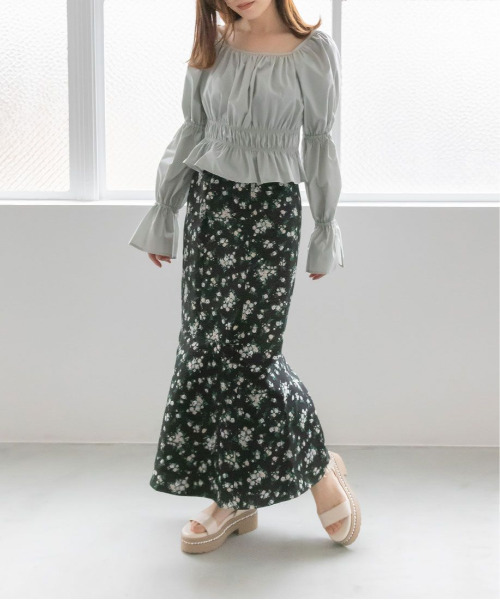 RANDA（ランダ）の「シャーリングデザインブラウス（シャツ/ブラウス・レディース・ピンク/グリーン/ベージュ・FREE）」の17枚目の写真