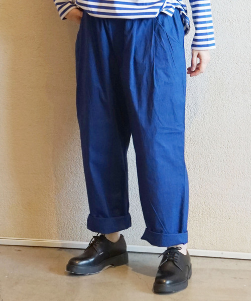 ジャーナルスタンダードラックス ポプリンタックパンツ ブルー