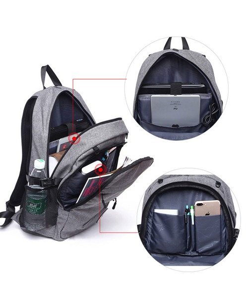 florist（フローリスト）の「【4タイプ展開】ボール収納付き！ユニセックス スマートリュック/バックパック/スポーツバッグ（バックパック/リュック・レディース・グレー系1/ブラック系4/ブラック系3/ブラック系2/グレー系4/グレー系3・FREE）」の13枚目の写真