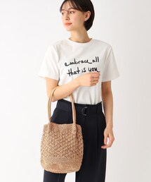 OPAQUE.CLIP | かぎ針編みラメトートバッグ(トートバッグ)