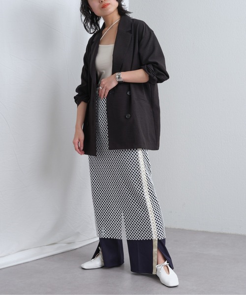 COLONY 2139（コロニートゥーワンスリーナイン）の「カットメッシュスカート（スカート・レディース・ホワイト/ブラック・FREE）」の3枚目の写真