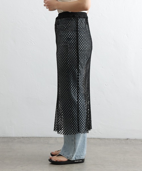 COLONY 2139（コロニートゥーワンスリーナイン）の「カットメッシュスカート（スカート・レディース・ホワイト/ブラック・FREE）」の12枚目の写真