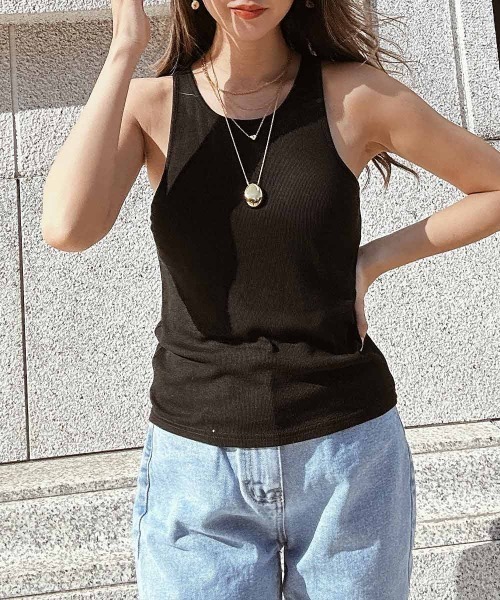 esutoreja（エストレジャ）の「カジュアルタンクトップ（タンクトップ・レディース・ホワイト/モカ/ブラック・FREE）」の10枚目の写真