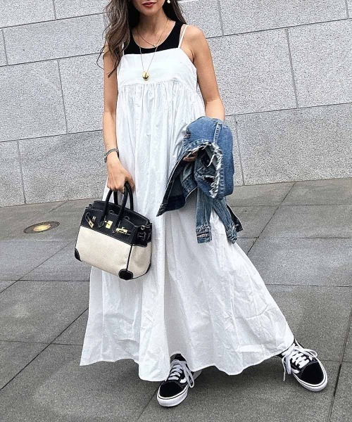 esutoreja（エストレジャ）の「カジュアルタンクトップ（タンクトップ・レディース・ホワイト/モカ/ブラック・FREE）」の7枚目の写真