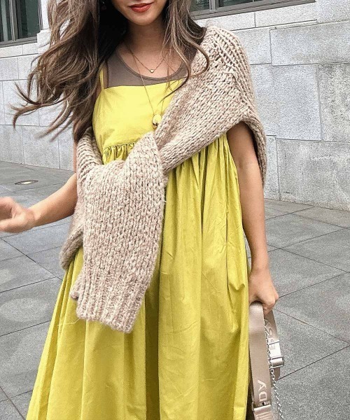 esutoreja（エストレジャ）の「カジュアルタンクトップ（タンクトップ・レディース・ホワイト/モカ/ブラック・FREE）」の6枚目の写真