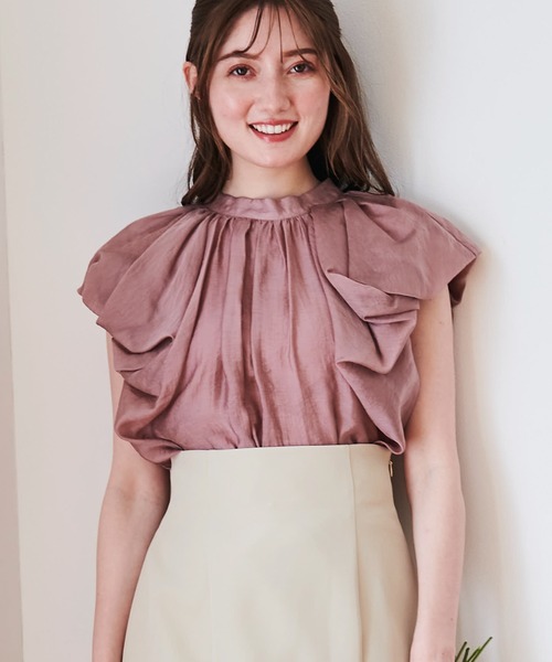 NOELA(ノエラ)の「バルーンスリーブブラウス(シャツ/ブラウス・レディース・ピンク/ライトグリーン/オフホワイト・フリー)」の3枚目の写真