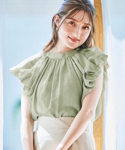 NOELA(ノエラ)の「バルーンスリーブブラウス(シャツ/ブラウス・レディース・ピンク/ライトグリーン/オフホワイト・フリー)」の2枚目の写真