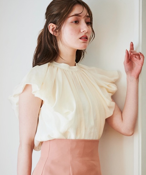 NOELA(ノエラ)の「バルーンスリーブブラウス(シャツ/ブラウス・レディース・ピンク/ライトグリーン/オフホワイト・フリー)」の5枚目の写真