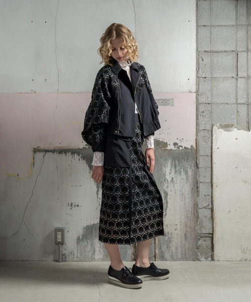 mintdesigns（ミントデザインズ）の「WALL PAPER SKIRT / ウォールペーパースカート（スカート・レディース・グレー/ブラック・2）」の18枚目の写真