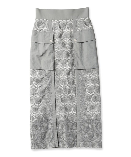 mintdesigns（ミントデザインズ）の「WALL PAPER SKIRT / ウォールペーパースカート（スカート・レディース・グレー/ブラック・2）」の21枚目の写真