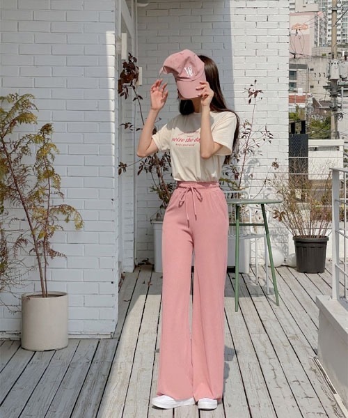 SONA（ソナ）の「SONA ［160cm/170cm 身長別で選べる！]モチモチワイドパンツ（その他パンツ・レディース・ブラック/ピンク/ブラウン系その他・160/170）」の4枚目の写真