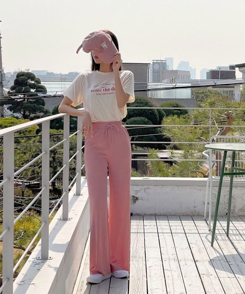 SONA（ソナ）の「SONA ［160cm/170cm 身長別で選べる！]モチモチワイドパンツ（その他パンツ・レディース・ブラック/ピンク/ブラウン系その他・160/170）」の7枚目の写真