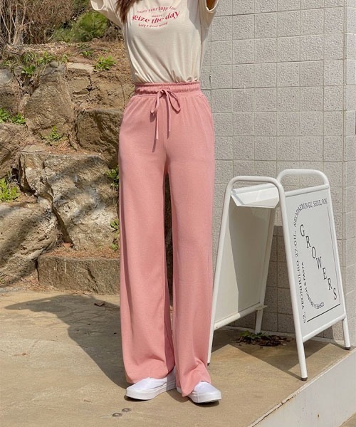 SONA（ソナ）の「SONA ［160cm/170cm 身長別で選べる！]モチモチワイドパンツ（その他パンツ・レディース・ブラック/ピンク/ブラウン系その他・160/170）」の10枚目の写真
