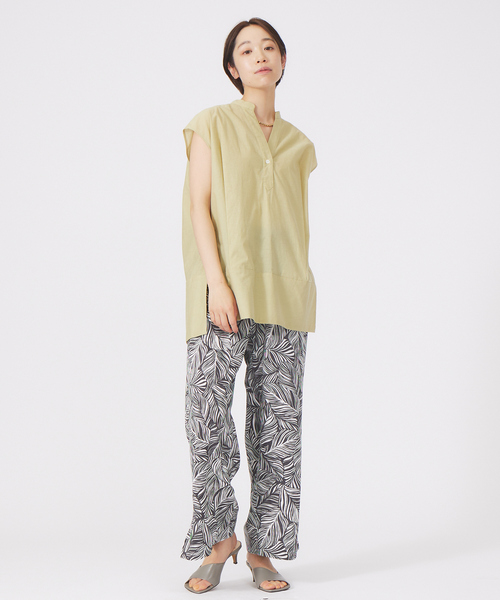 qualite(カリテ)の「タイプライターチュニックブラウス(シャツ/ブラウス・レディース・オフホワイト/イエロー系その他・フリー)」の6枚目の写真