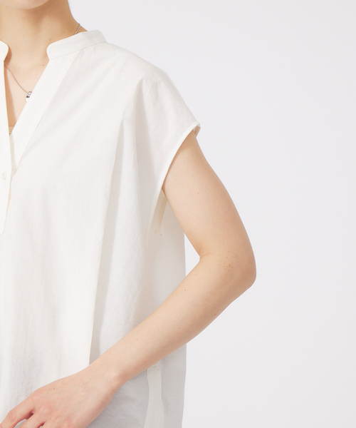 qualite(カリテ)の「タイプライターチュニックブラウス(シャツ/ブラウス・レディース・オフホワイト/イエロー系その他・フリー)」の9枚目の写真