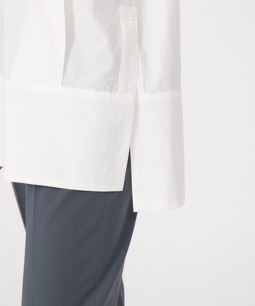 qualite(カリテ)の「タイプライターチュニックブラウス(シャツ/ブラウス・レディース・オフホワイト/イエロー系その他・フリー)」の10枚目の写真