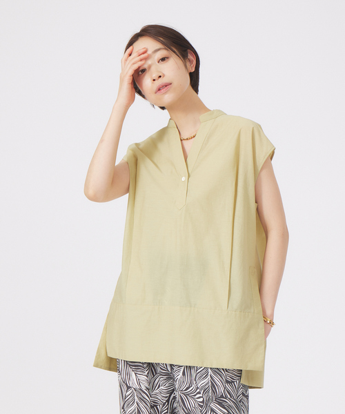 qualite(カリテ)の「タイプライターチュニックブラウス(シャツ/ブラウス・レディース・オフホワイト/イエロー系その他・フリー)」の13枚目の写真