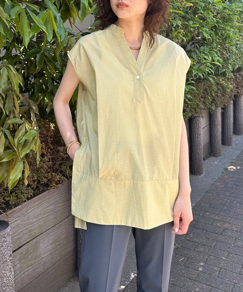 qualite(カリテ)の「タイプライターチュニックブラウス(シャツ/ブラウス・レディース・オフホワイト/イエロー系その他・フリー)」の16枚目の写真
