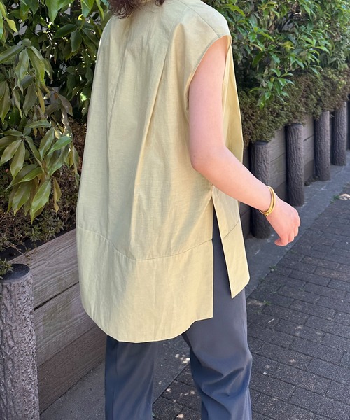 qualite(カリテ)の「タイプライターチュニックブラウス(シャツ/ブラウス・レディース・オフホワイト/イエロー系その他・フリー)」の15枚目の写真