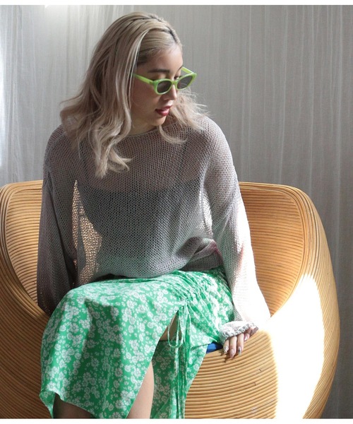 ANAP(アナップ)の「キャットアイサングラス(サングラス・レディース・ブラック/グリーン・FREE)」の4枚目の写真