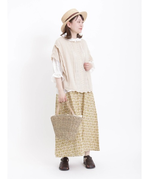 Samansa Mos2（サマンサ モスモス）の「レース襟ブラウス（シャツ/ブラウス・レディース・ブルー/オフホワイト/チャコール・ﾌﾘ-）」の7枚目の写真