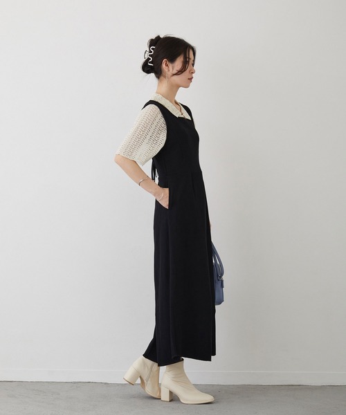 179/WG(イチナナキュウダブルジー)の「レースアップカットソーワンピース(ワンピース・レディース・オフホワイト/ブルー/ブラック・MEDIUM)」の11枚目の写真