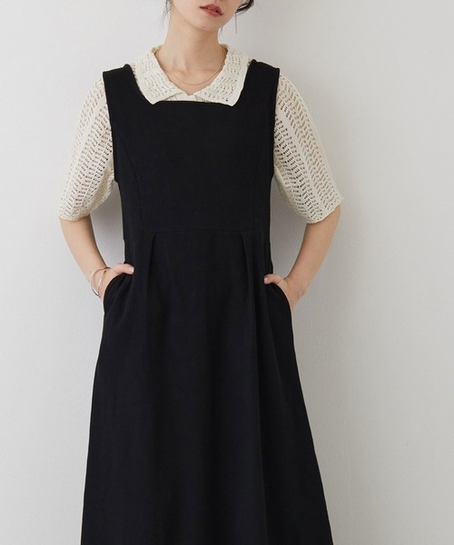 179/WG(イチナナキュウダブルジー)の「レースアップカットソーワンピース(ワンピース・レディース・オフホワイト/ブルー/ブラック・MEDIUM)」の10枚目の写真