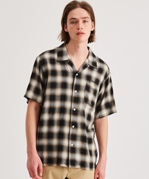 Yarn-Dyed Check Open Collar S/S Shirt