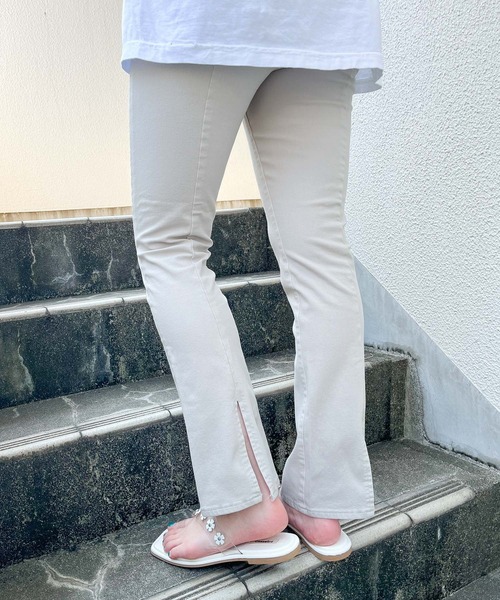 CIMARRON(シマロン)の「【 CIMARRON JEANS / シマロンジーンズ 】フィットフレアパンツ FIT FLARE PANTS 5191038 KFI(デニムパンツ・レディース・オレンジ/ライトグレー・24/25/26)」の7枚目の写真