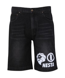 NESTA BRAND ネスタブランド ウォッシュドデニムハーフパンツ 大きいサイズ ビッグシルエット オーバーサイズ
