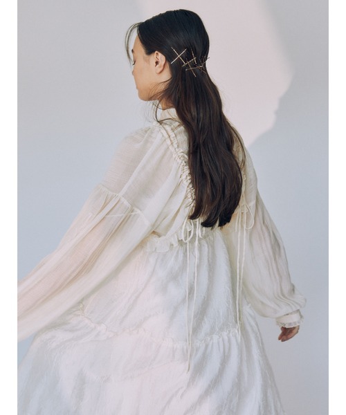 merry jenny（メリージェニー）の「シアードロストショートブラウス（シャツ/ブラウス・レディース・ピンク/クリーム/ブルー・FREE）」の13枚目の写真