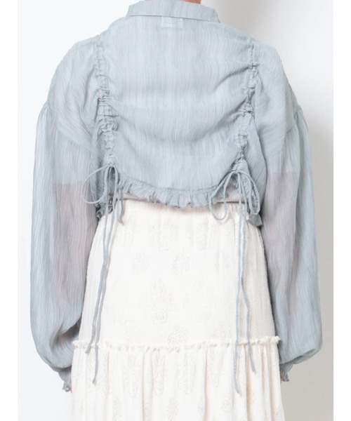 merry jenny（メリージェニー）の「シアードロストショートブラウス（シャツ/ブラウス・レディース・ピンク/クリーム/ブルー・FREE）」の14枚目の写真