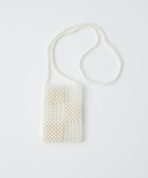 PAPILLONNER（パピヨネ）の「ミックスビーズショルダー（ショルダーバッグ・レディース・ホワイト・FREE）」の4枚目の写真