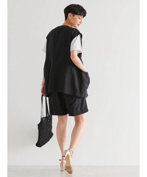 AMERICAN HOLIC（アメリカンホリック）の「リネンブレンドショートパンツ（その他パンツ・レディース・ブラック/レッド系その他5・M/L）」の8枚目の写真