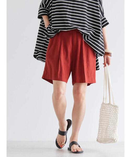 AMERICAN HOLIC（アメリカンホリック）の「リネンブレンドショートパンツ（その他パンツ・レディース・ブラック/レッド系その他5・M/L）」の7枚目の写真