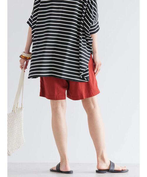 AMERICAN HOLIC（アメリカンホリック）の「リネンブレンドショートパンツ（その他パンツ・レディース・ブラック/レッド系その他5・M/L）」の4枚目の写真