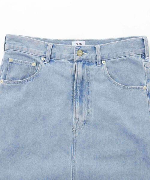 coen（コーエン）の「Iラインデニムスカート（デニムスカート・レディース・ライトブルー・L/M）」の5枚目の写真