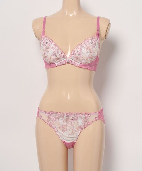 ●Parfage パルファージュ ブラ＆ショーツ E65 アプリコットローズ Parfage パルファージュ◇ブラジャー＆ショーツ E65 アプリコットローズ