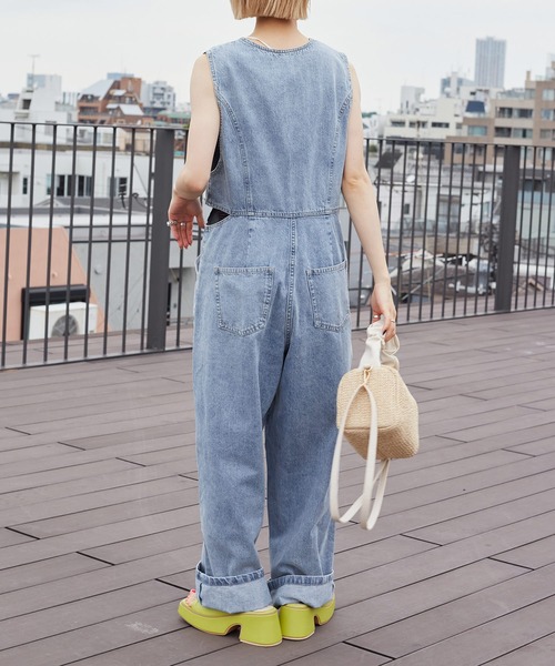 w closet（ダブルクローゼット）の「インディゴデニムオールインワン
