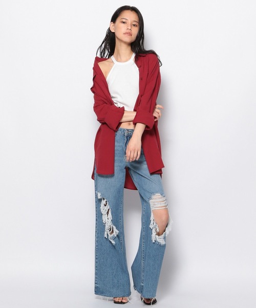 FOREVER 21（フォーエバー トゥエンティーワン）の「【全人類シャツ】ダブルポケットカラーコットンシャツ（シャツ/ブラウス・レディース・ボルドー/グリーン/ブラック/カーキ/シルバー・SMALL/MEDIUM）」の11枚目の写真