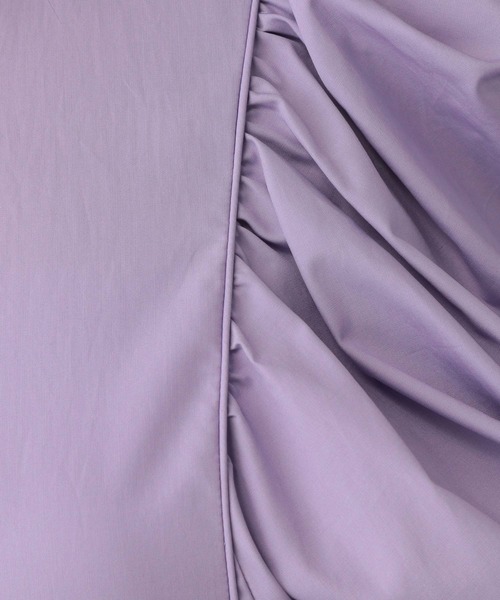 A part by（アパートバイ）の「スタンドパフスリーブワンピース（ワンピース・レディース・パープル/ブラック/ライトベージュ・FREE/SMALL）」の20枚目の写真