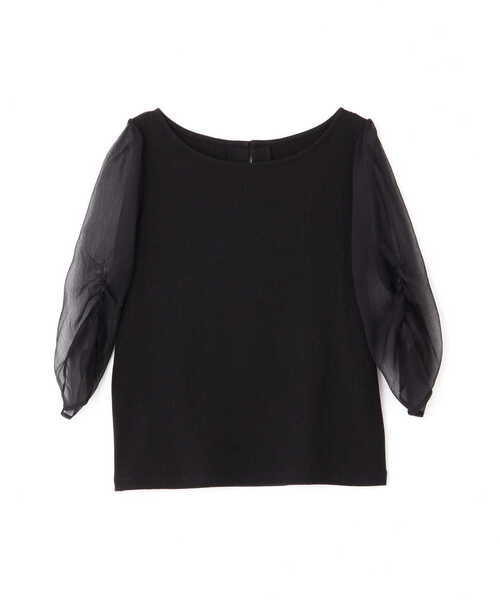 PROPORTION BODY DRESSING(プロポーションボディドレッシング)の「シアースリーブテレコ / 1213260802(Tシャツ/カットソー・レディース・ブラック/オフホワイト/グレー・SMALL/MEDIUM)」の4枚目の写真