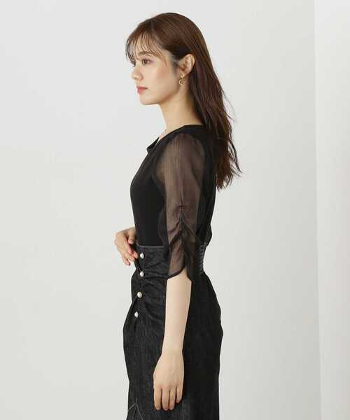 PROPORTION BODY DRESSING(プロポーションボディドレッシング)の「シアースリーブテレコ / 1213260802(Tシャツ/カットソー・レディース・ブラック/オフホワイト/グレー・SMALL/MEDIUM)」の8枚目の写真