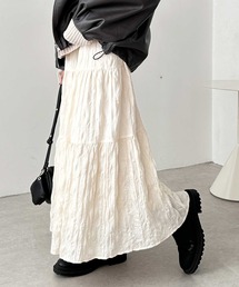 GeeRA | ワッシャーボリュームティアードスカート(スカート)