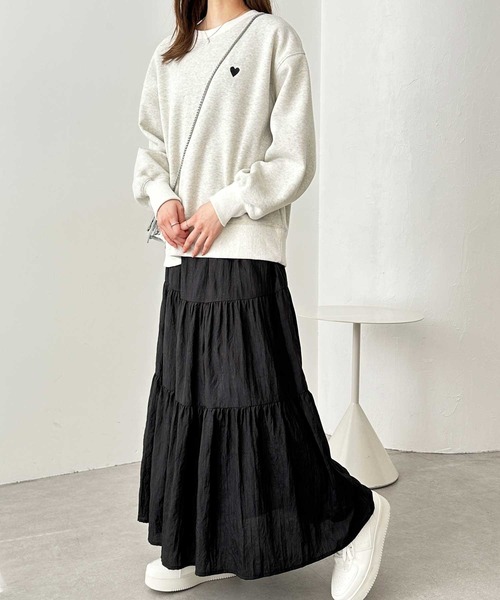 GeeRA(ジーラ)の「ワッシャーボリュームティアードスカート(スカート・レディース・ブラック/アイボリー・LARGE/MEDIUM)」の17枚目の写真
