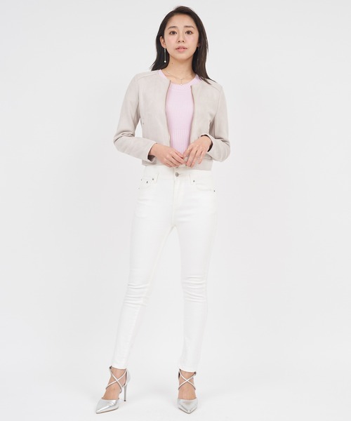 ROYAL PARTY(ロイヤルパーティー)の「ノーカラージャケット(ノーカラージャケット・レディース・ライトグレー/ブラック/ベージュ・FREE)」の15枚目の写真